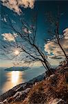 Dinaric coastline at sunset, national park, Bikovo, Croatia