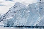 Tidewater glacier face detail in Neko Harbor, Antarctica, Polar Regions