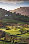 High Snab farmhouse in the beautiful Newlands Valley in autumn, Lake District National Park, Cumbria, England, United Kingdom, Europe