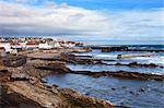 St. Monans fishing village and harbour from the Fife Coast Path, Fife, Scotland, United Kingdom, Europe