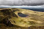 View of Llyn y Fan Fach, Black Mountain, Llanddeusant, Brecon Beacons National Park, Carmarthenshire, Wales, United Kingdom, Europe