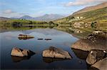 Snowdon and Llynnau Mymbyr, Capel Curig, Snowdonia National Park, Conwy, Wales, United Kingdom, Europe