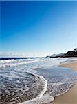 Beach with Surf and Breaking Waves, Majorca, Balearic Islands, Spain