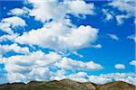 Clouds against Blue Sky over Mountain Range, Majorca, Balearic Islands, Spain