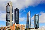 Madrid, Spain Financial District skyline.