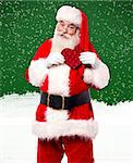 Santa Claus sharing his lovable gifts to people around