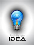 Idea high quality lamp Icon to use for branstorming concept, ideas finding rules, strategy planifications and so on