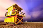 Lifegaurd tower on Miami Beach.