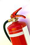 detail of red fire extinguisher