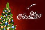 Christmas Greeting Card with Christmas Tree