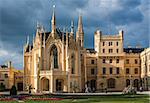 LEDNICE, CZECH REPUBLIC - JUNE 17, 2015 - Front View of Lednice Castle at Sunset, UNESCO World Heritage on June 17, 2015 in Lednice, South Moravia, Czech Republic