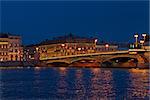 Picturesque view of Saint Petersburg by night