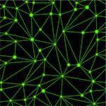 Black and green geometric mesh seamless pattern