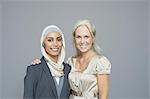 Studio portrait of two businesswomen