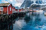 Fishing huts on stilts, Reine, Lofoten, Norway