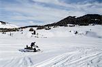 Man on snowmobile, Jackson Hole, Wyoming