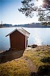 Shed at water