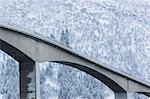 Elevated road at winter