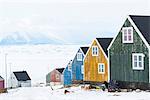 Buildings in remote landscape