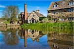 Old Watermill, River Eye, Lower Slaughter, Gloucestershire, The Cotswolds, England, United Kingdom