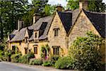 Stone cottages, Stanton, Gloucestershire, The Cotswolds, England, United Kingdom