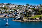 Sailboat in Harbour, Fowey, Cornwall, England, United Kingdom