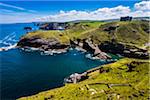 Remains of Tintagel Castle, Tintagel, Cornwall, England, United Kingdom