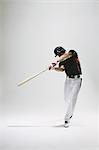 Baseball batter against white background