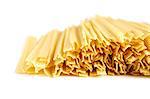 Pasta on white background