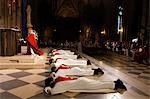 Catholic priest ordinations at Notre Dame cathedral. Paris. France.