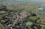France, Western France, Charente-Maritime, Poitou-Charente, Mornac-sur-Seudre, the Seudre, aerial view