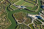 France, Western France, Charente-Maritime, Poitou-Charente, near Chaillevette , salt marsh, aerial view