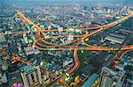 Thailand, Bangkok City, central Bangkok, highways crossing at Ratchaprarop distric