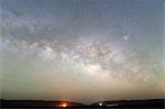 Morocco. Draa Valley. Zagora region. Starry sky and Milky Way over the desert.