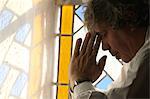 Pilgrim praying. France.