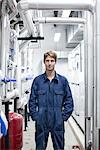 Engineer in industrial plant, portrait