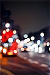 City street at night, defocused