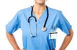 Cropped image of woman doctor with stethoscope