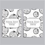 Set of cards with intricate black and white pattern
