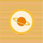 Planet color flat icon  vector graphic illustration