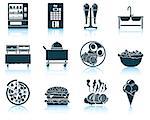 Set of restaurant icon. EPS 10 vector illustration without transparency.