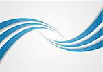 Abstract blue wavy design. Vector background