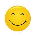 Modern yellow laughing happy smile