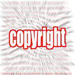 Copyright word cloud image with hi-res rendered artwork that could be used for any graphic design.