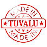 Made in Tuvalu red seal image with hi-res rendered artwork that could be used for any graphic design.