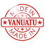 Made in Vanuatu red seal image with hi-res rendered artwork that could be used for any graphic design.