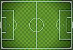 A realistic textured checkered grass football - soccer field. Vector EPS 10 available. EPS file contains transparencies.