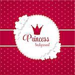 Princess Crown  Background Vector Illustration. EPS10