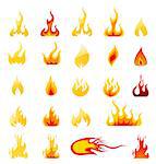 Fire Icons Vector Set