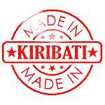 Made in Kiribati red seal image with hi-res rendered artwork that could be used for any graphic design.